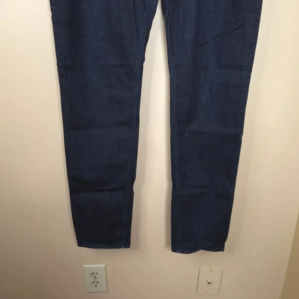 Hudson Jeans Collin Mid-Rise Skinny Button Fly Jean in Dark Wash Size 36x33